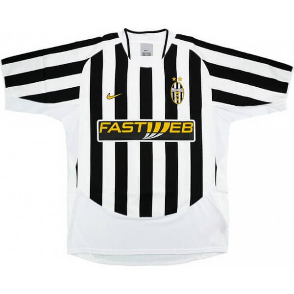 Tailandia Camiseta Juventus Primera equipo Retro 2003 2004 Negro Blanco